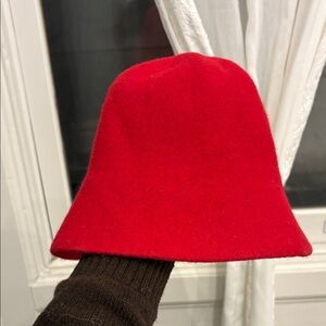 Zara red wool Bucket Hat